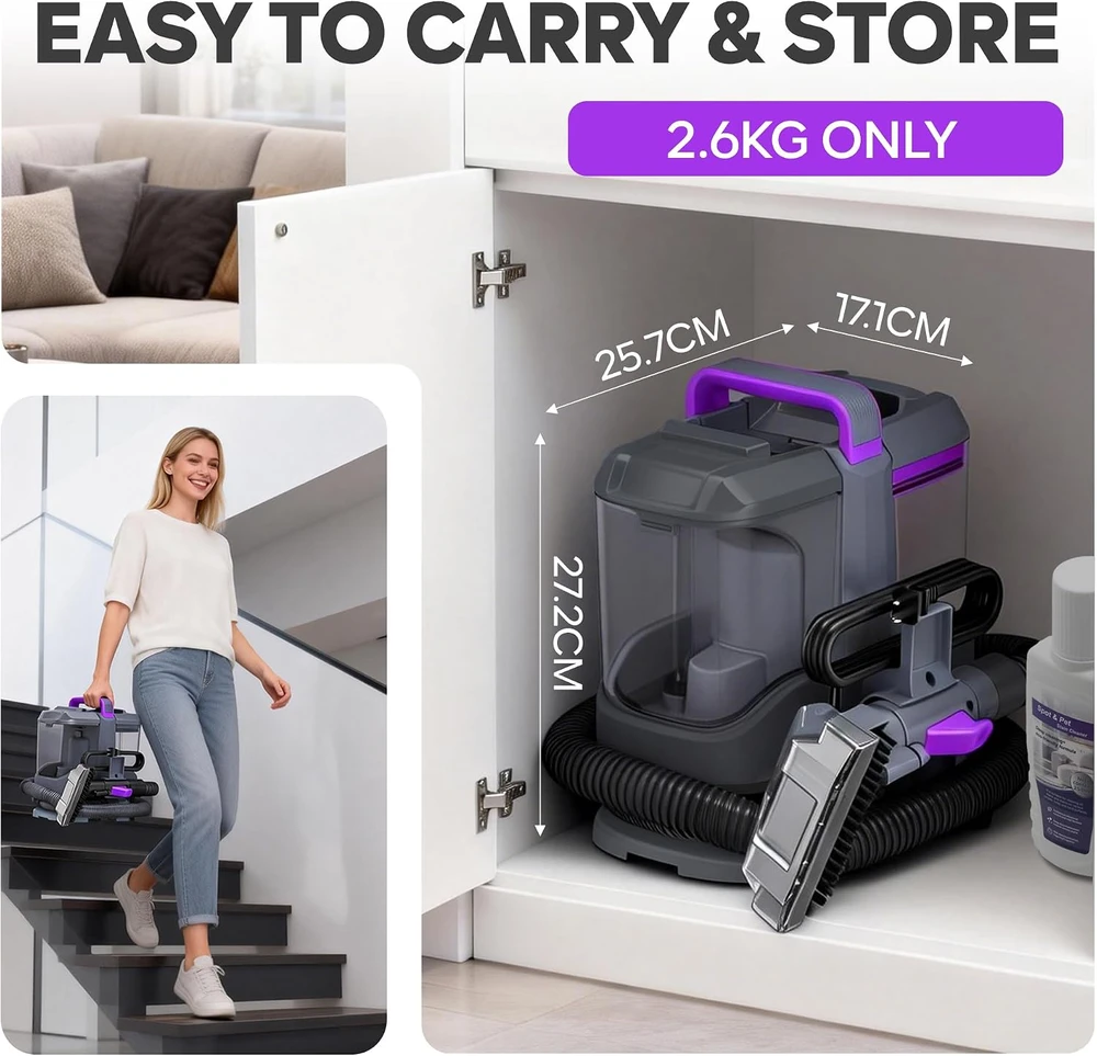 Dulkių siurblys X-cotec kilimų ir apmušalų plovimo siurblys 450 W, 13 kPa su savivalos sistema C9S-P