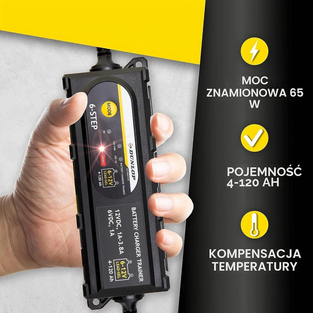 Akumuliatorių įkroviklis Dunlop 3,8A