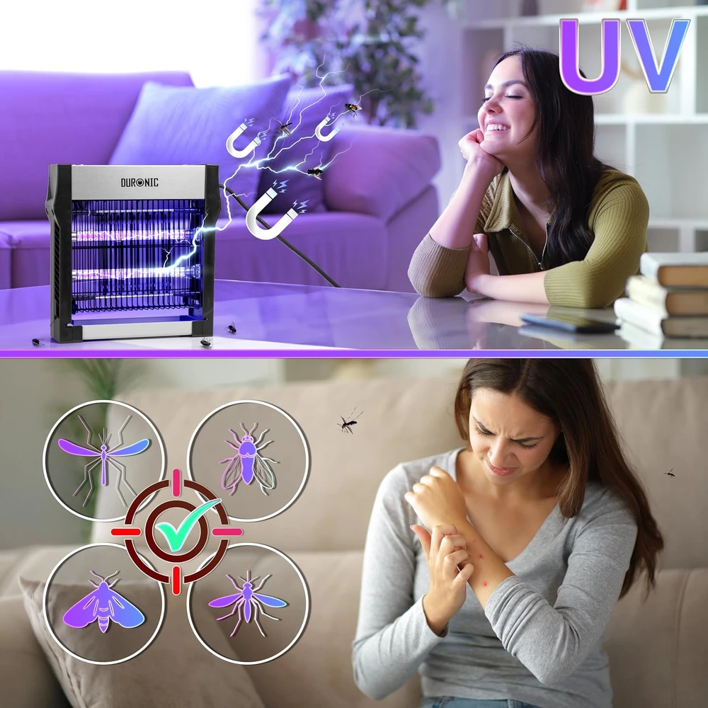 Duronic elektrinė UV-A vabzdžių naikinimo lempa nuo musių ir uodų 8 W FK2X4