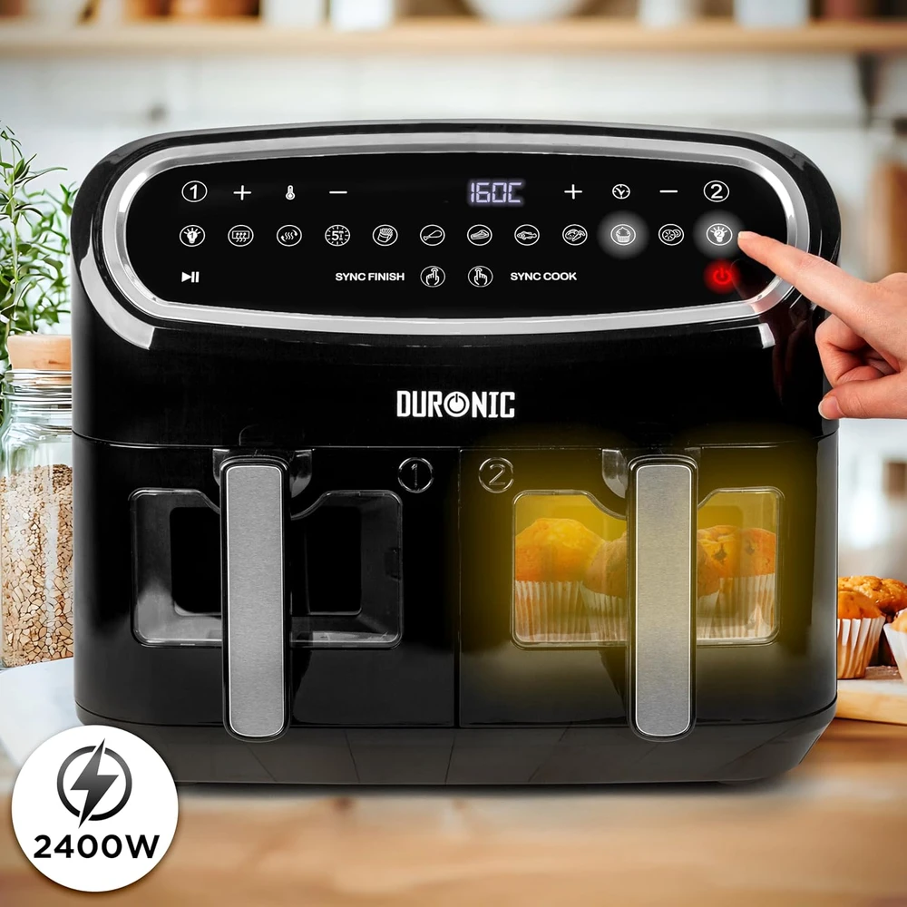 Duronic karšto oro gruzdintuvė su 3 stalčiais, 19,5 l, 2400 W, AF34