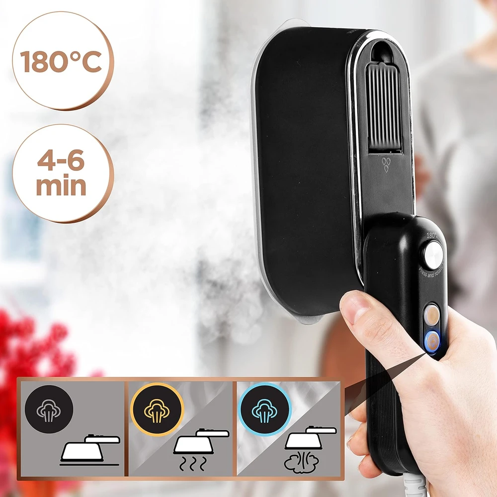 Duronic kelioninis garinis lygintuvas HS90, 1190 W, vertikaliam ir horizontaliam lyginimui