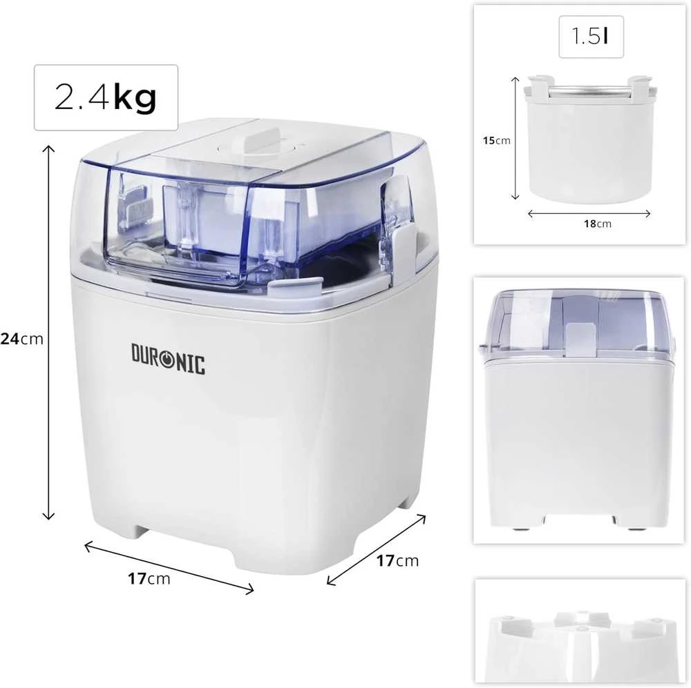 Duronic ledų gaminimo aparatas 1,5 l talpos, 9,3 W, be BPA, IM540 modelis