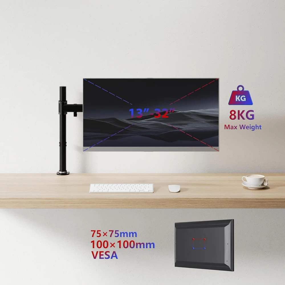 Duronic monitoriaus ir televizoriaus laikiklis 13–27 col., iki 8kg, VESA 75/100, DM251 × 3