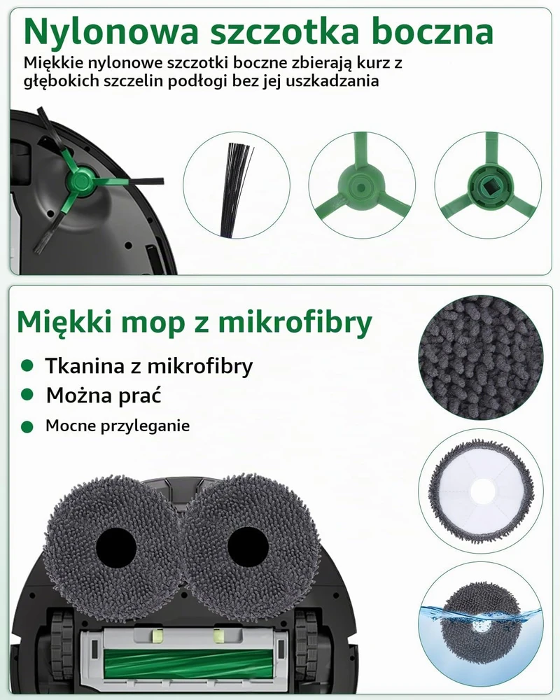 Duxivo atsarginių priedų rinkinys iRobot Roomba Plus 505/405 Combo su HEPA filtrais