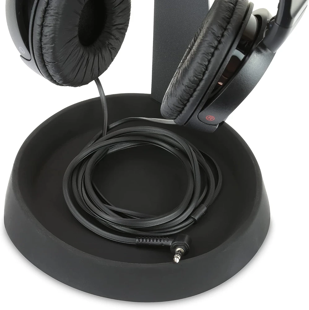 Dynavox ausinių stovas KH-1000 metalinis su silikonine atrama, juodas