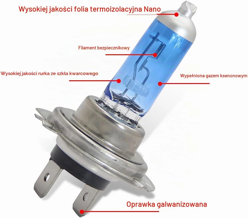 DZG H7 halogeninės automobilio lemputės 12 V 55 W 5500 K, 2 vnt., H7(55W)