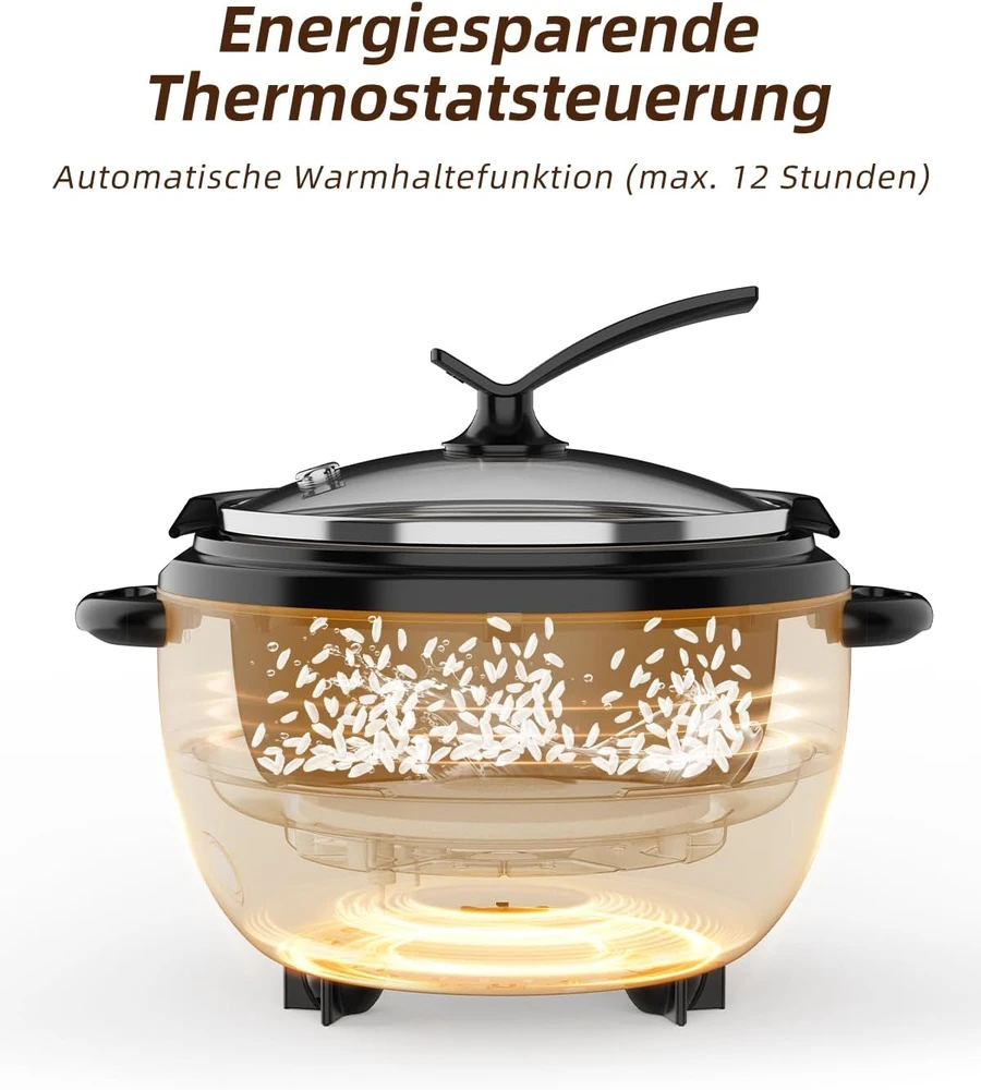 Eamoment ryžių viryklė 1 l, 500 W su garinimo įdėklu UEADRC-2SL004BL