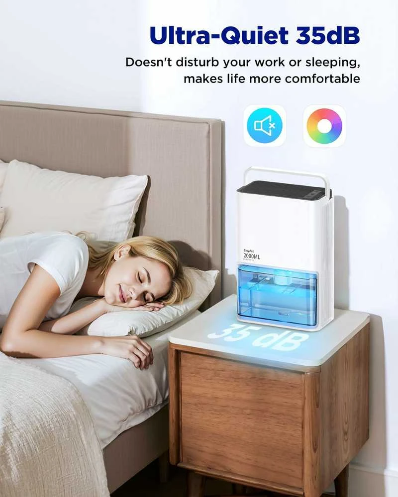 EasyAcc KW-CS05 elektrinis oro sausintuvas, 2 l bakelis, 50 W, tylus, su automatinio išsijungimo funkcija