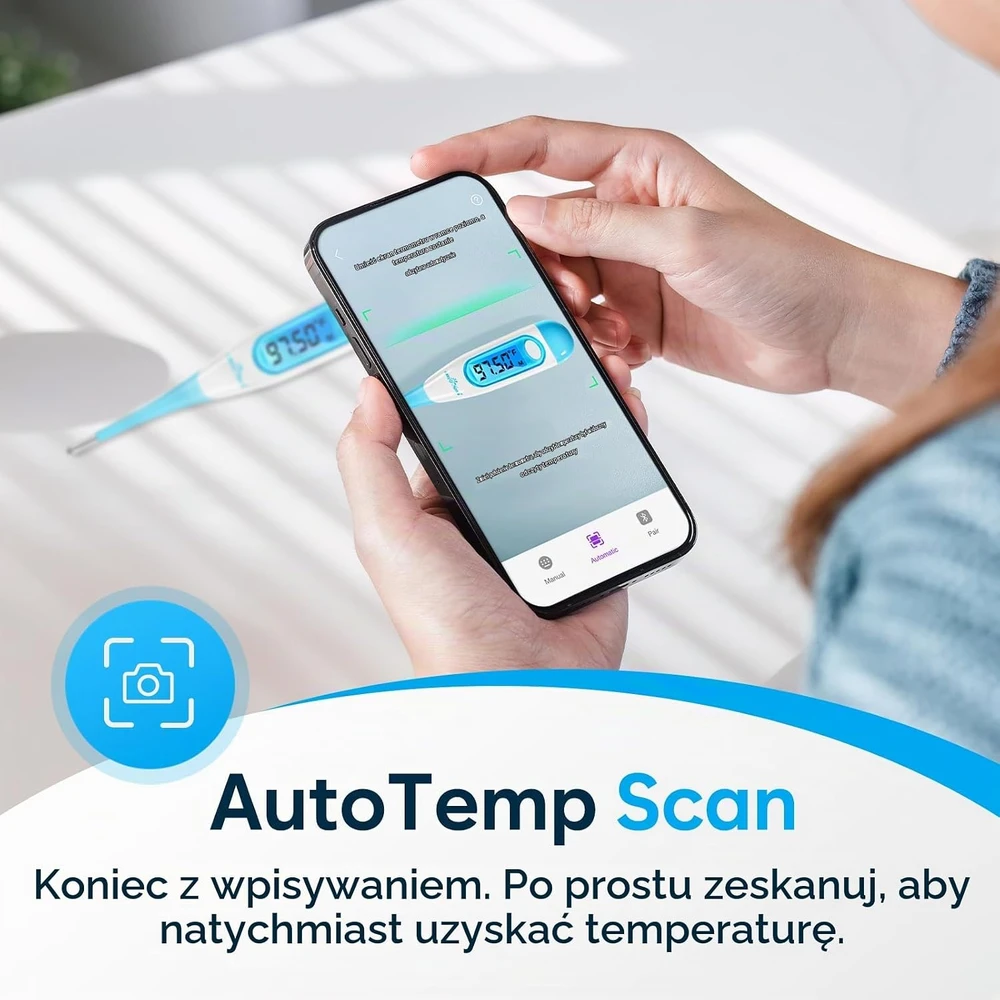 Easy@Home bazinės kūno temperatūros termometras su LCD ekranu ir atmintimi EBT-100B
