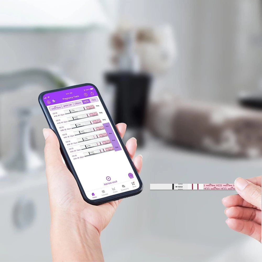 Easy@Home nėštumo testų juostelės, 15 vnt., hCG 10 mIU/ml, 15hCG