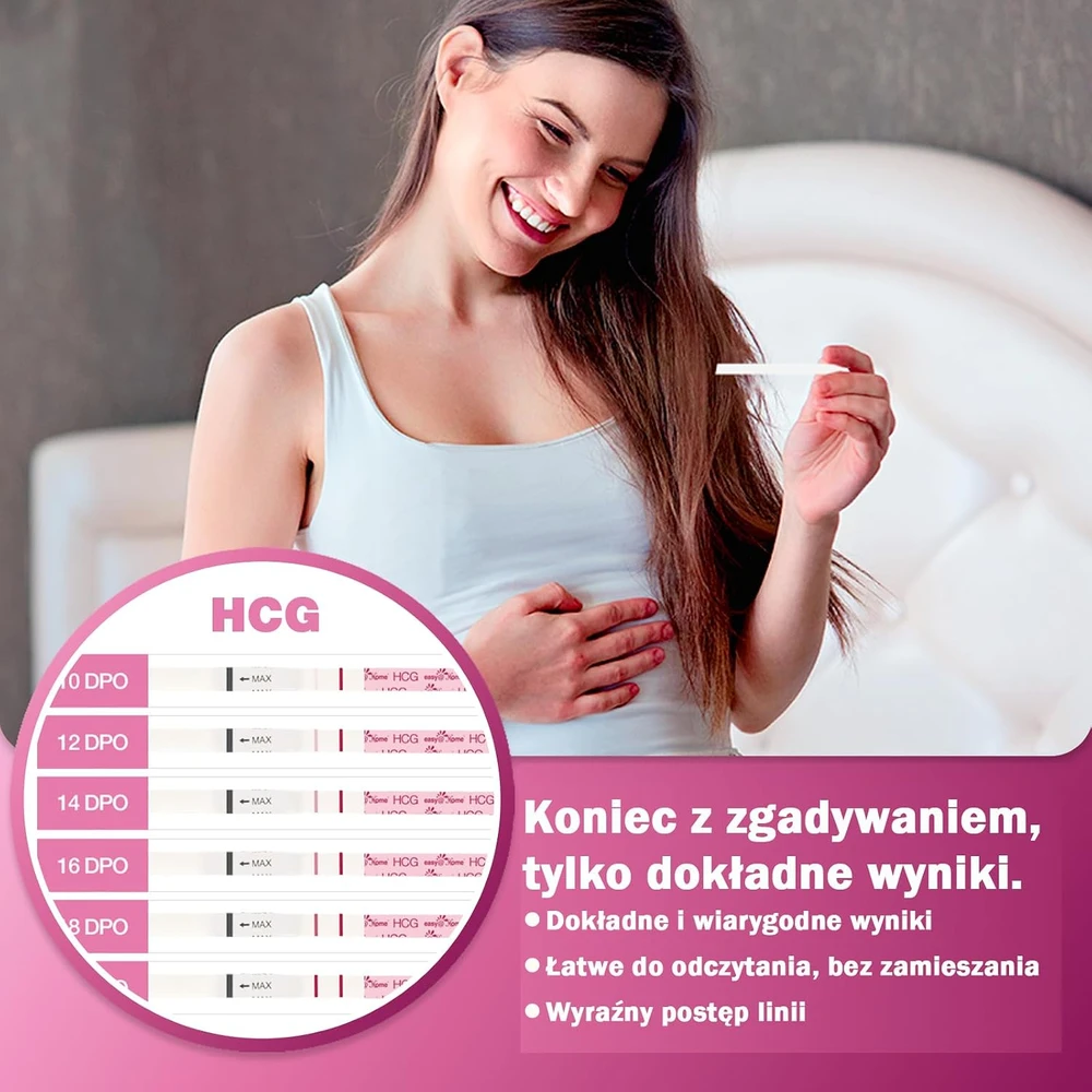 Easy@Home nėštumo testų juostelės, 40 vnt., 10 mIU/ml, 40HCG