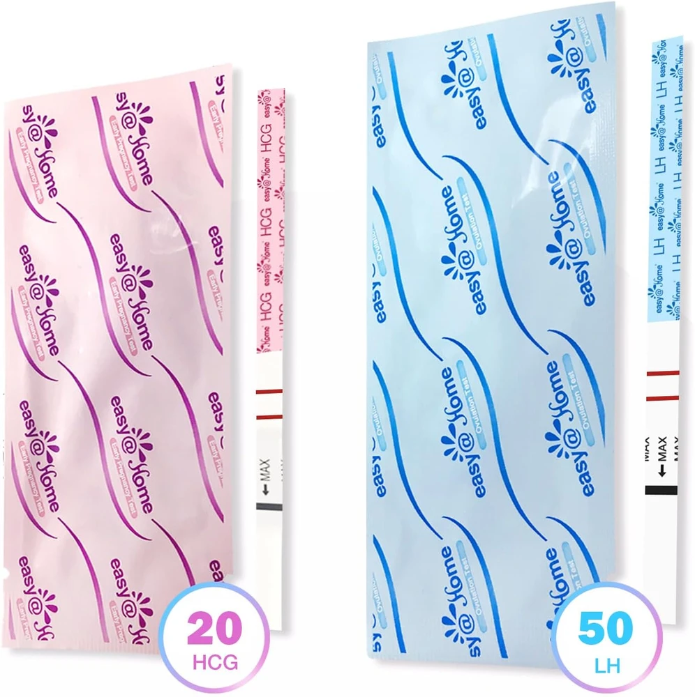 Easy@Home ovuliacijos ir nėštumo testų juostelės, 50 LH ir 20 hCG, EZ-WS5020