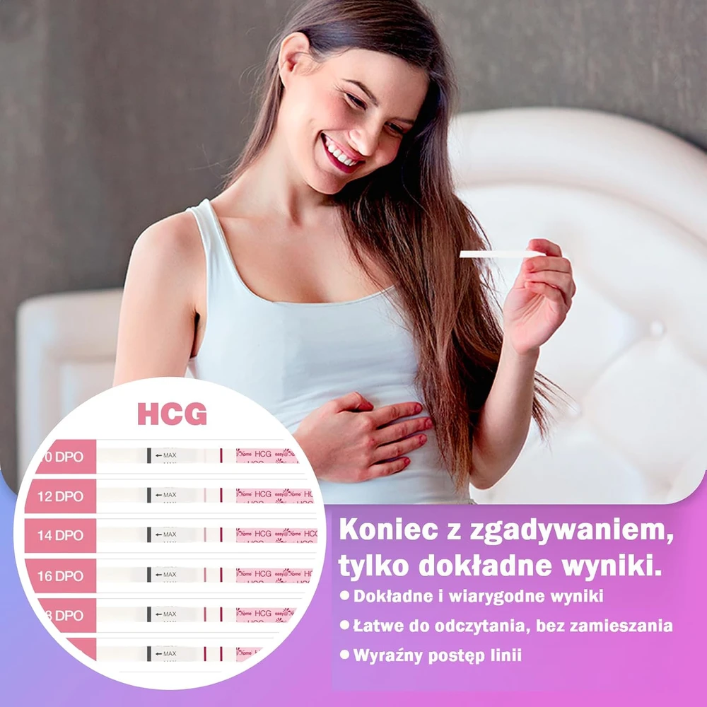 Easy@Home ovuliacijos ir nėštumo testų juostelės 40+10, 5 mm, 40LH+10hCG