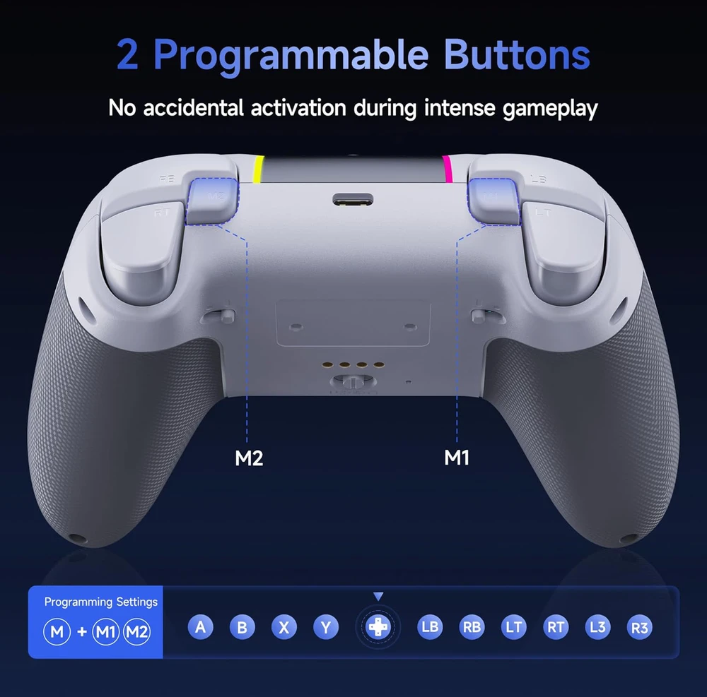 EasySMX belaidis žaidimų pultas su RGB apšvietimu, tinka PC, Switch, Android, iOS, X05PRO
