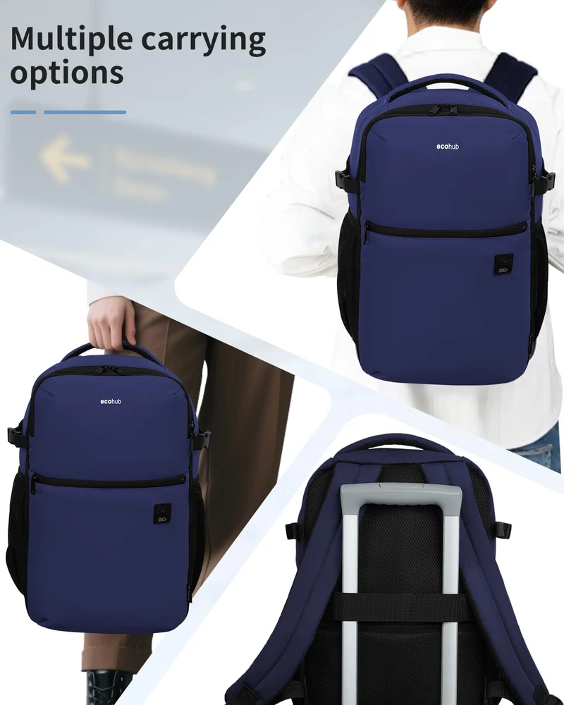 ECOHUB 20 l rankinio bagažo kuprinė 40 × 20 × 25 cm, perdirbto poliesterio, 14 colių nešiojamas kompiuteris, Ryanair