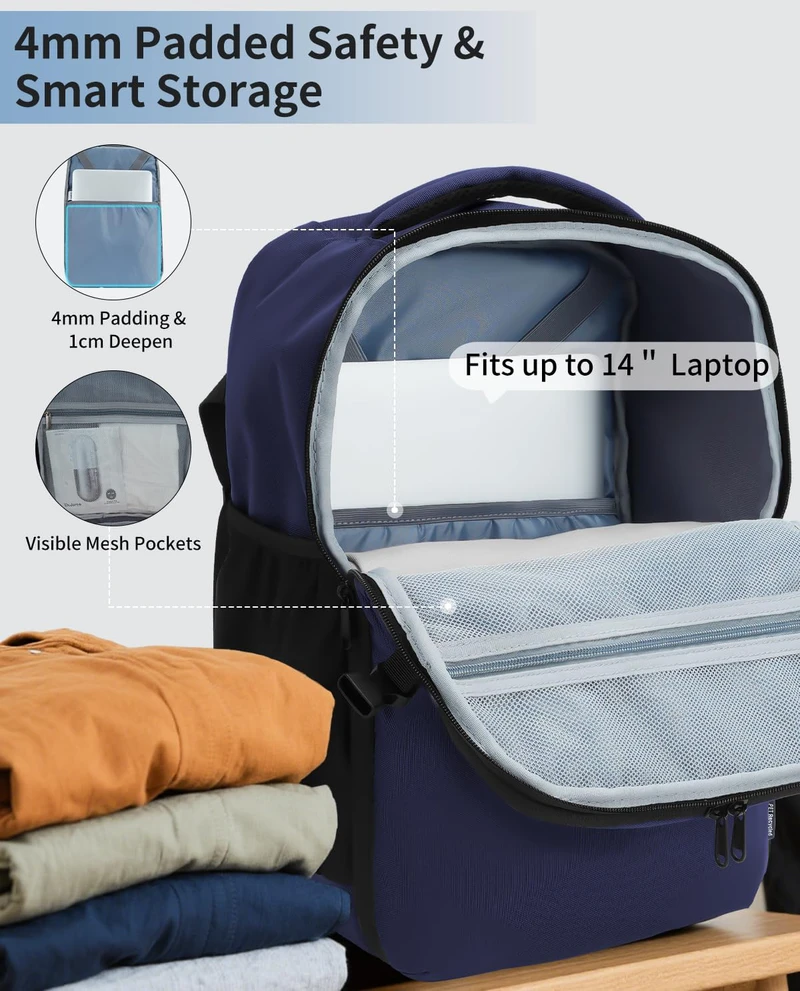 ECOHUB 20 l rankinio bagažo kuprinė 40 × 20 × 25 cm, perdirbto poliesterio, 14 colių nešiojamas kompiuteris, Ryanair