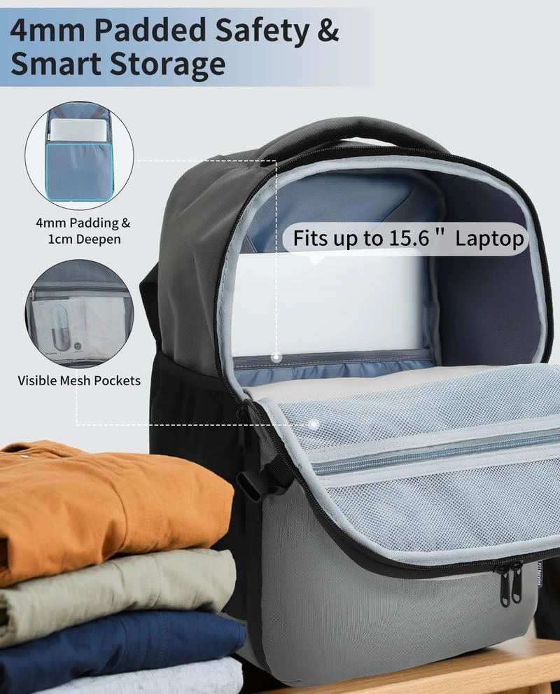 ECOHUB 20 l rankinis kelioninė kuprinė, Ryanair 40x20x25 dydis, nešiojamojo kompiuterio skyrius, vandeniui atspari, ECO0610702