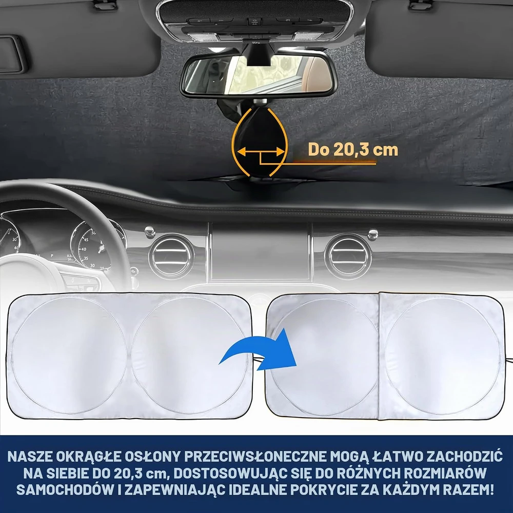 EcoNour automobilio priekinio stiklo apsauga nuo saulės UV 162 x 73,7 cm FBA_ECO15080SunShade