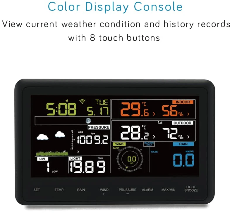 ECOWITT belaidė meteorologinė stotis su 7 viename jutikliu ir Wi-Fi WS2910_DE-N