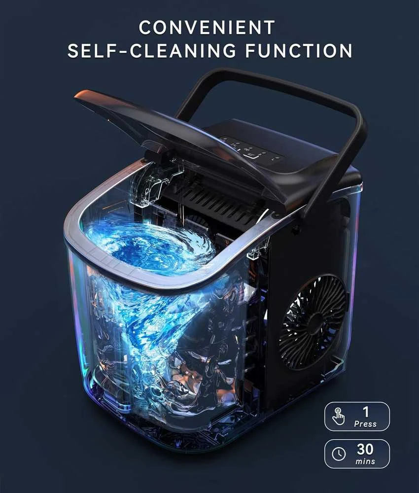 ecozy ledo kubelių gaminimo aparatas, 12 kg per 24 h, 2 dydžių kubeliai, automatinis valymas, IM-BS260C