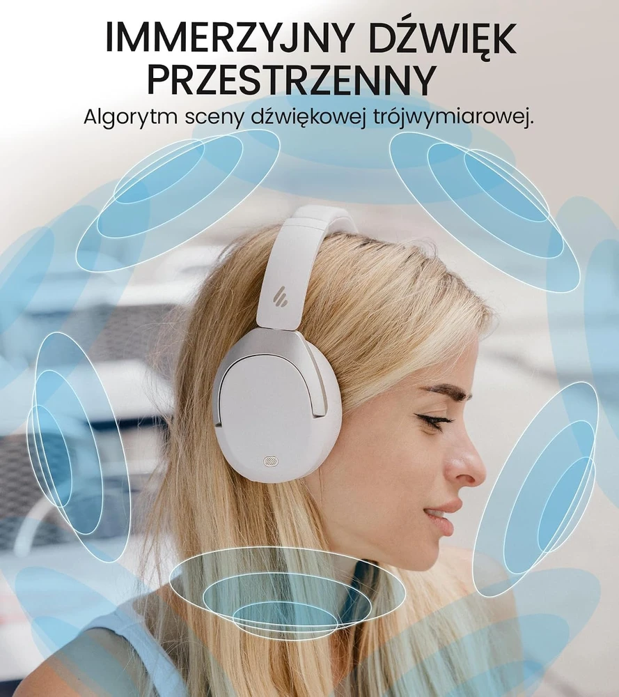 Edifier W830NB Bluetooth Ausinės sand baltas retail