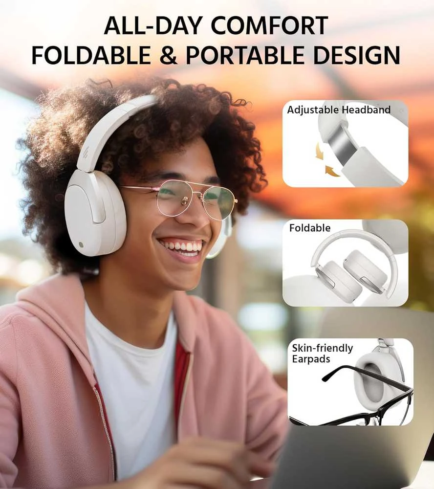 Edifier W830NB Bluetooth Ausinės sand baltas retail