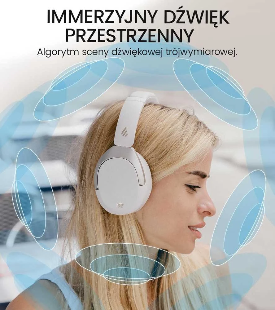 Edifier W830NB Bluetooth Ausinės sand baltas retail