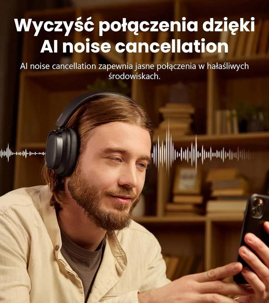 Edifier belaidės ausinės su aktyvia triukšmo slopinimo funkcija, Hi-Res, Bluetooth 5.4, LDAC, ES850NB