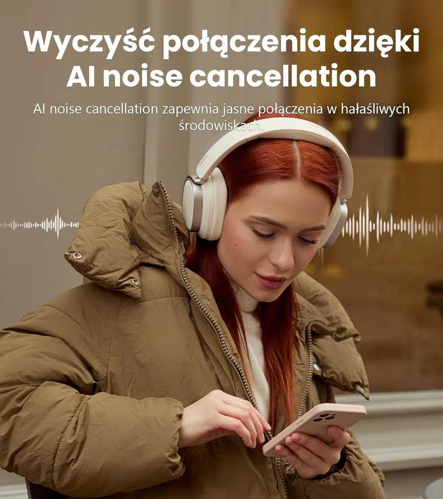 Edifier belaidės ausinės su aktyvia triukšmo slopinimo sistema, Bluetooth 5.4, 92 val. veikimo laikas, ES850NB