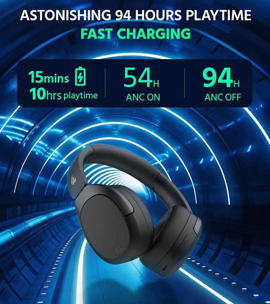 Edifier belaidės ausinės su ANC, 94 h akumuliatoriumi, LDAC Hi-Res, Bluetooth 5.4, W830NB