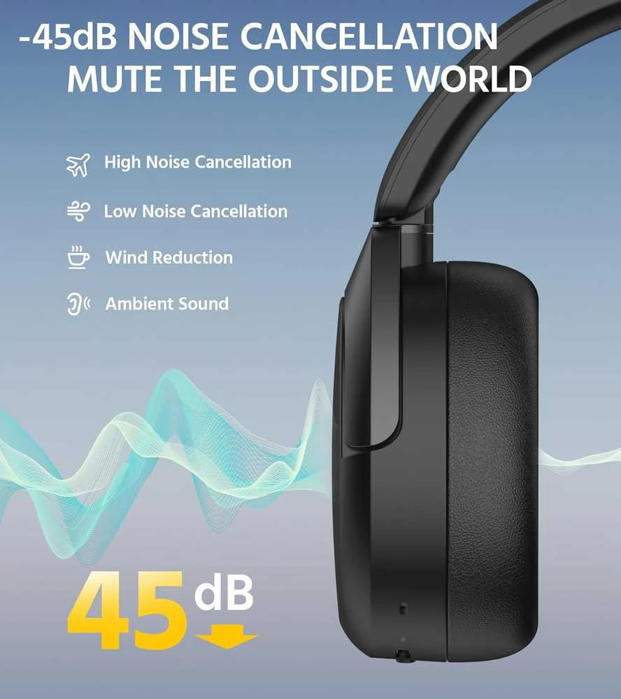 Edifier belaidės ausinės su ANC, 94 h akumuliatoriumi, LDAC Hi-Res, Bluetooth 5.4, W830NB
