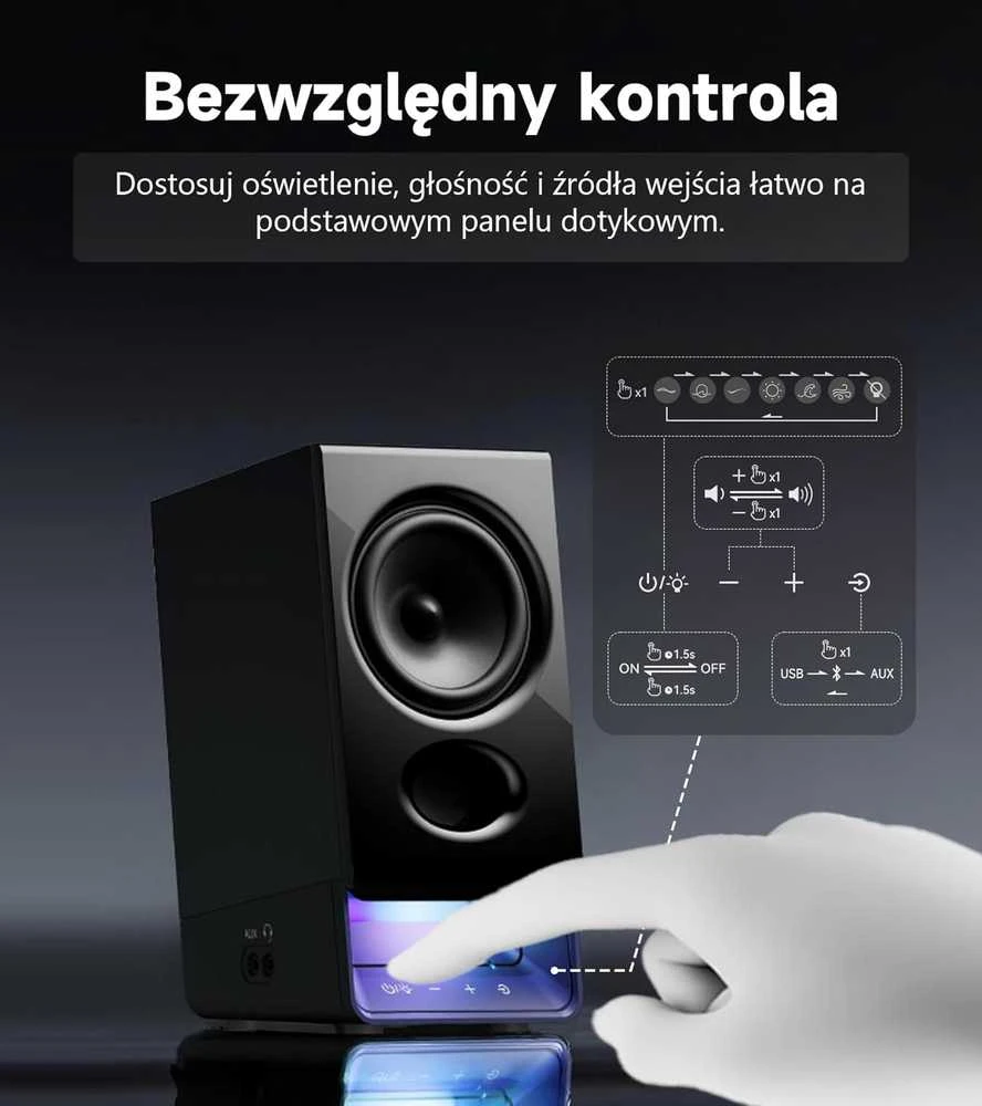 Kompiuterio kolonėlės Edifier kompiuterinės kolonėlės su USB, Bluetooth 6.0, 5 W RMS, MDF korpusu, R20BT