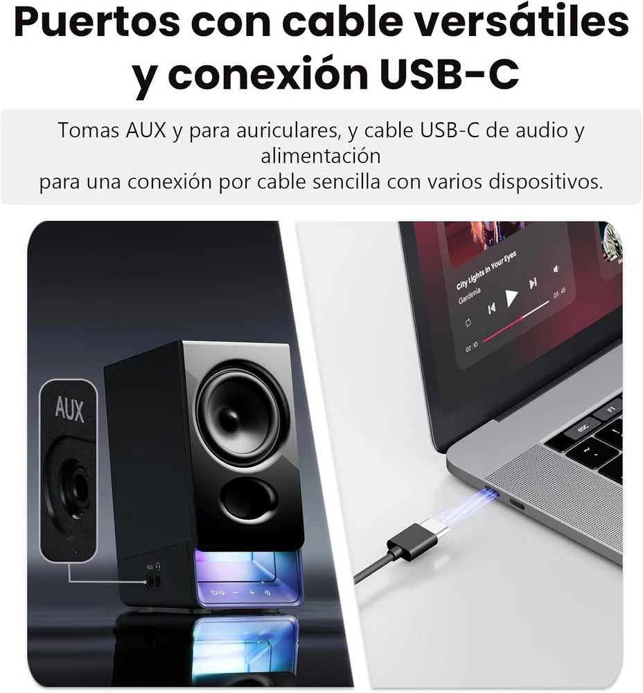 Kompiuterio kolonėlės Edifier kompiuterinės kolonėlės su USB, Bluetooth 6.0, 5 W RMS, MDF korpusu, R20BT