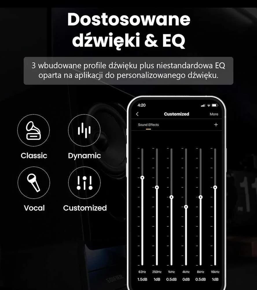 Kompiuterio kolonėlės Edifier kompiuterinės kolonėlės su USB, Bluetooth 6.0, 5 W RMS, MDF korpusu, R20BT