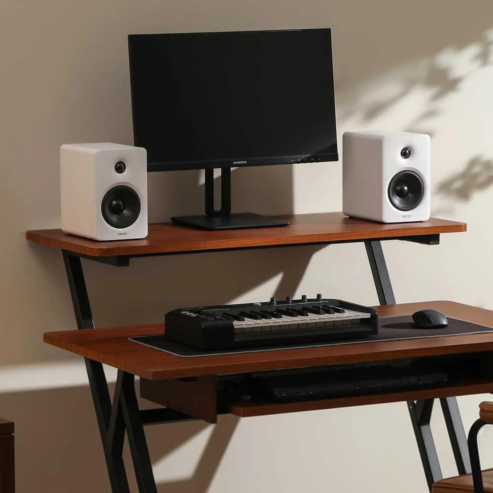 Kompiuterio kolonėlės Edifier lentyniniai garsiakalbiai 100 W Bluetooth 6.0 HDMI eARC AUX USB-C MDF balti M90
