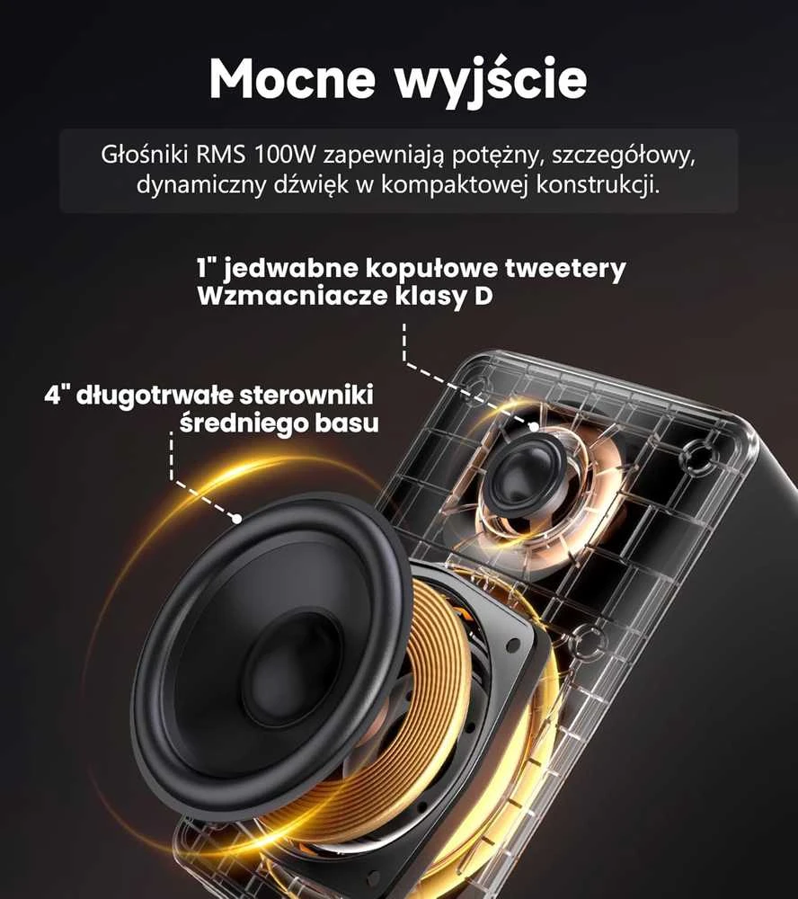 Kompiuterio kolonėlės Edifier lentyniniai garsiakalbiai 100 W Bluetooth 6.0 HDMI eARC AUX USB-C MDF balti M90