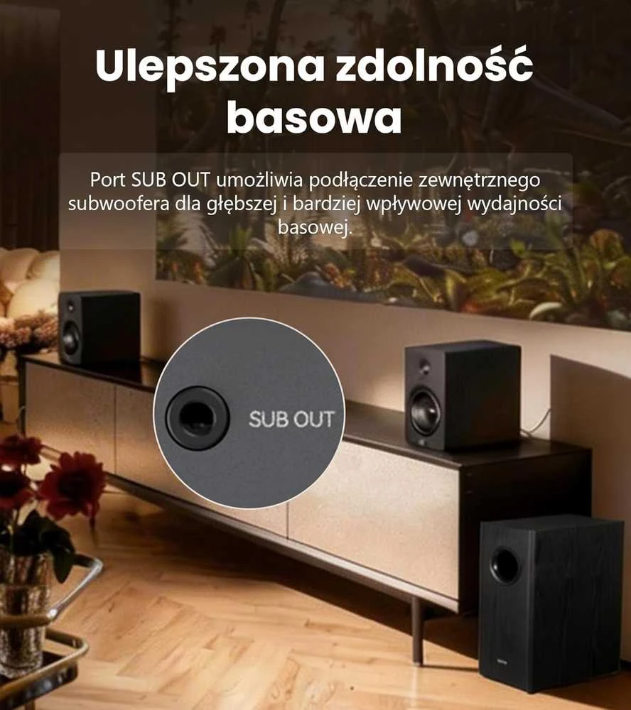 Kompiuterio kolonėlės Edifier lentyniniai garsiakalbiai 100 W Bluetooth 6.0 HDMI eARC AUX USB-C MDF balti M90