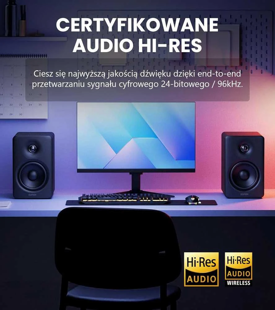 Kompiuterio kolonėlės Edifier stalinė kolonėlė, 100 W RMS, Hi-Res Audio, Bluetooth 6.0, HDMI eARC, USB-C, M90