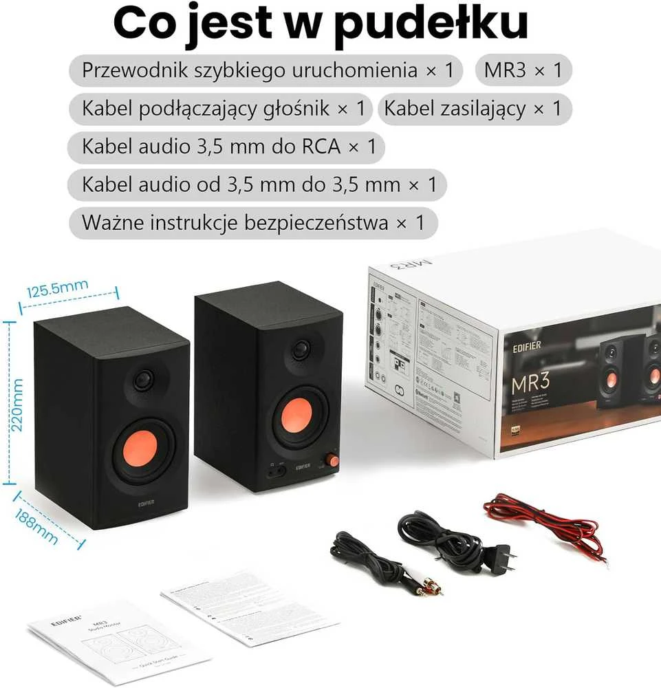 Kompiuterio kolonėlės 2.0 Edifier MR3 garsiakalbiai (juoda)