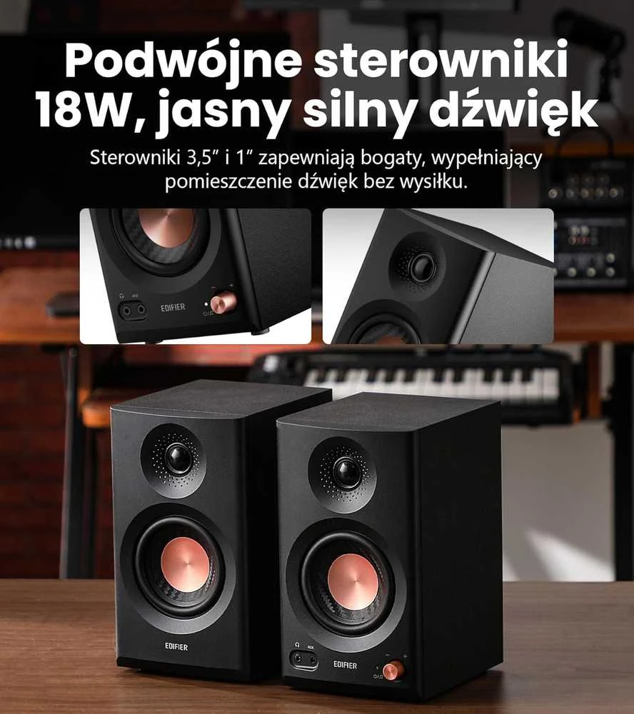 Kompiuterio kolonėlės 2.0 Edifier MR3 garsiakalbiai (juoda)