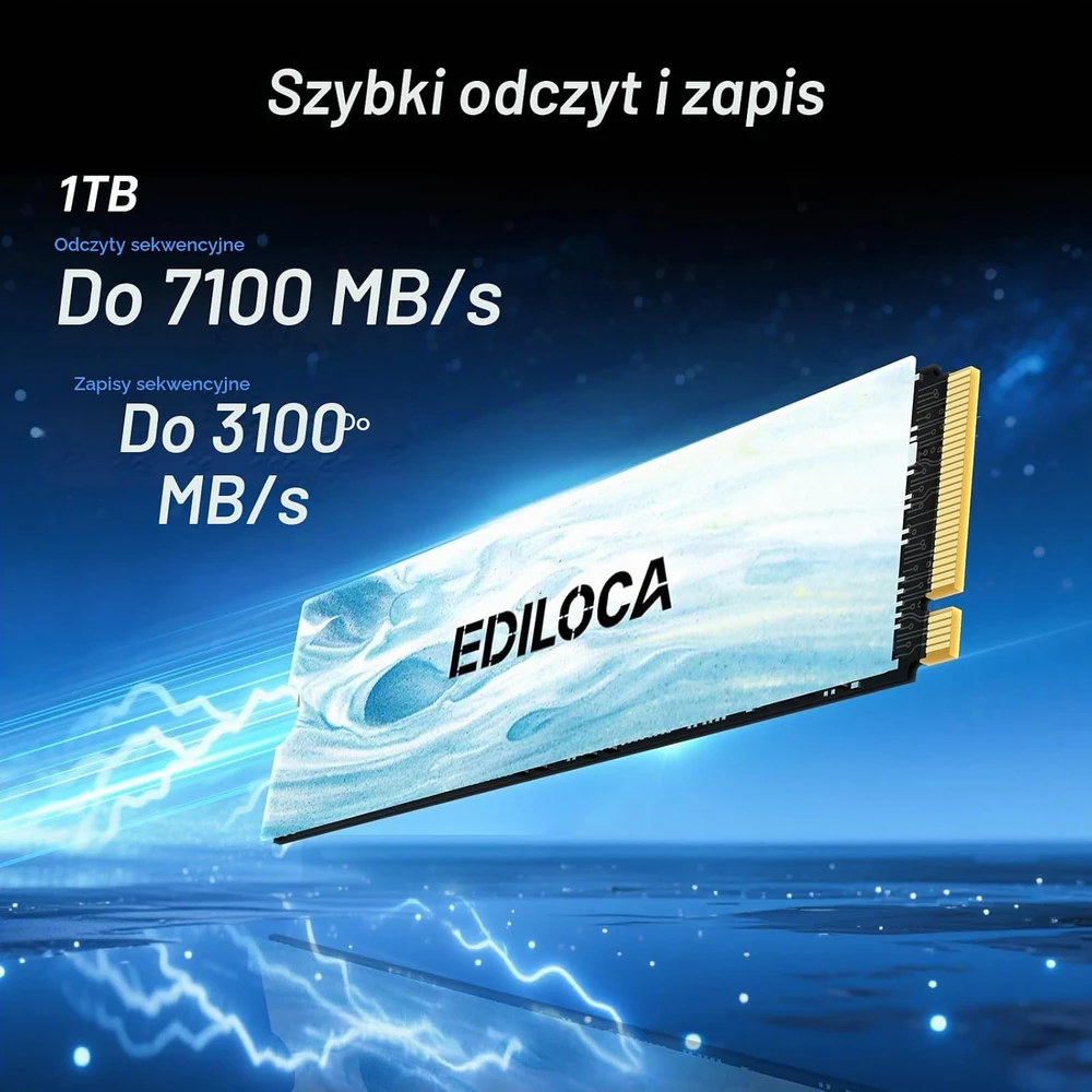 Ediloca vidinis 1 TB M.2 2280 NVMe SSD, PCIe 4.0, iki 7100 MB/s, EN880E