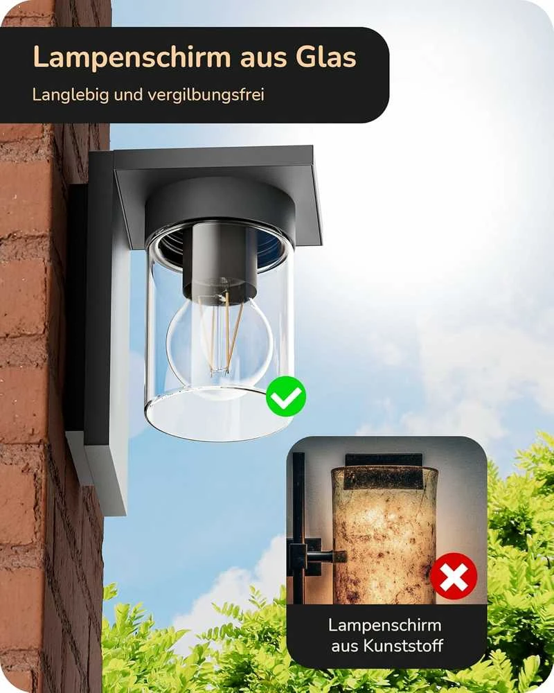 EDISHINE lauko sieninis šviestuvas, IP44, E27, 15 W, aliuminis ir stiklas, antracito spalvos, KH 2401 DN