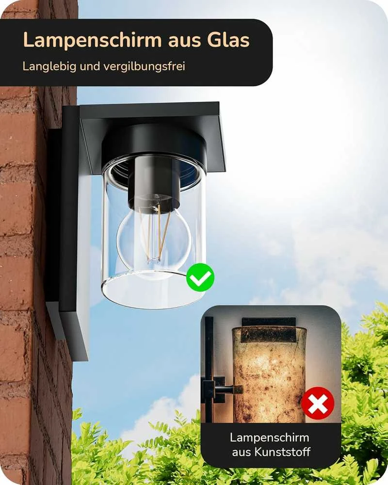 EDISHINE lauko sieninis šviestuvas, IP44, E27, skaidrus stiklas, 15 W, juodas, KH 2401 DN