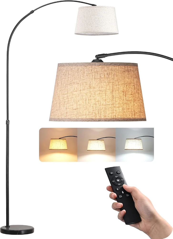 EDISHINE reguliuojama arkinė grindų lempa E27 su 9 W LED lempute ST-F31107