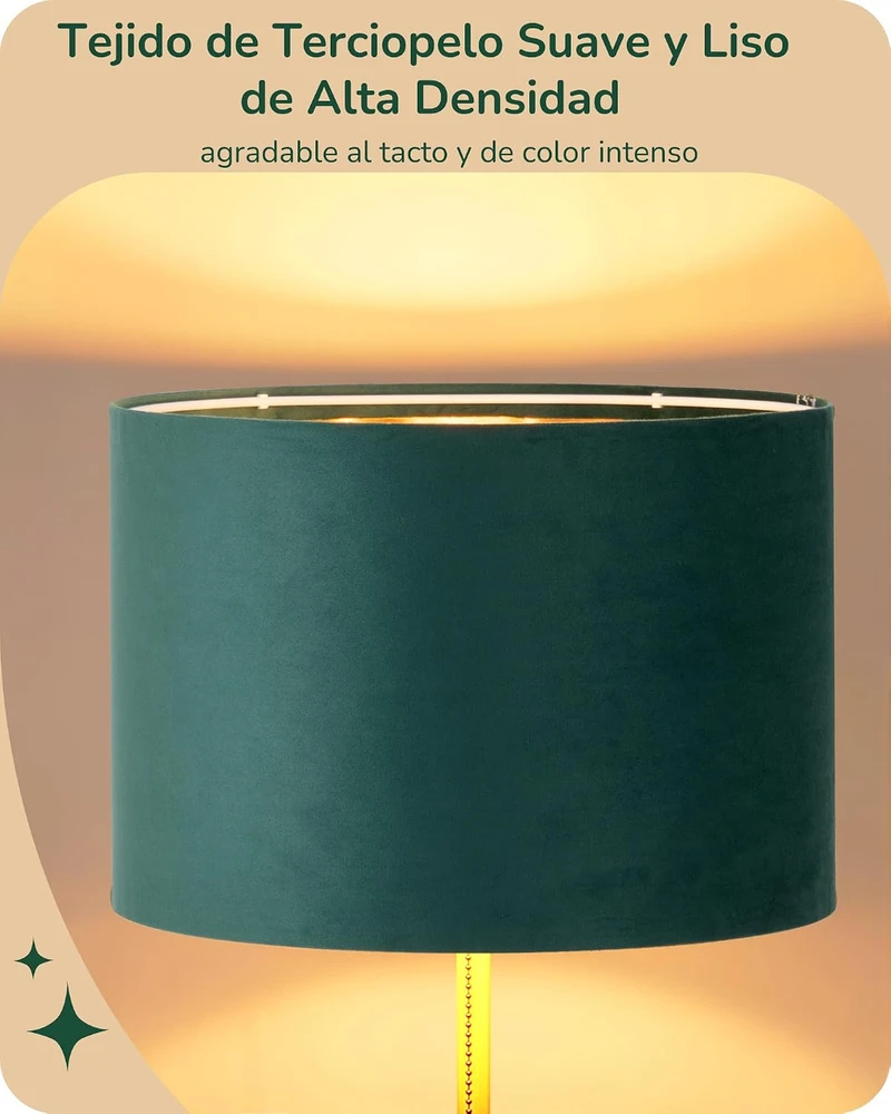 EDISHINE retro grindinis LED šviestuvas su žaliu aksominiu gaubtu, E27, 145 cm, EDISHINE-016