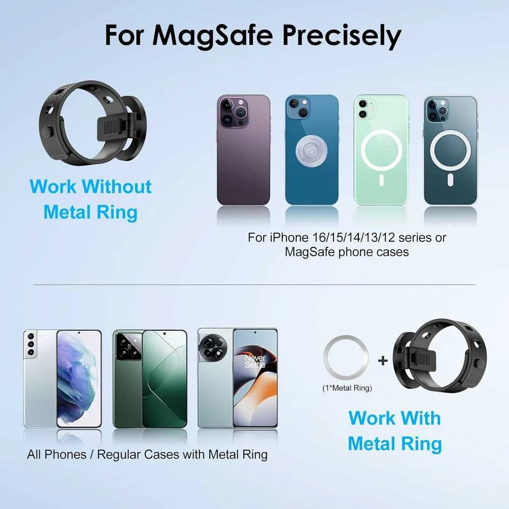 EEEKit magnetinis telefono laikiklis vežimėliui ir treniruokliams, MagSafe, juodas