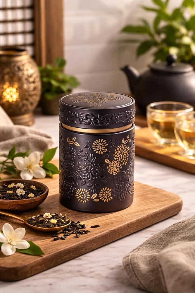 Eigenart apvalių arbatos dėžučių rinkinys Yumiko, 3 vnt., 150 g talpos