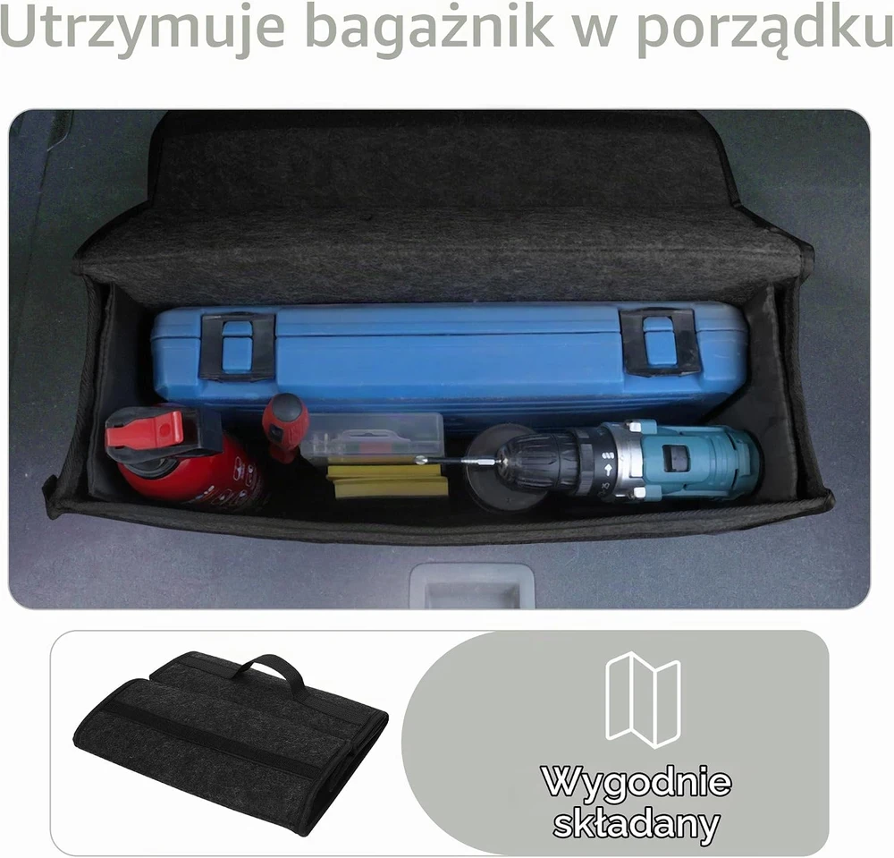 Einesin automobilio bagažinės organizatorius iš veltinio su lipniu tvirtinimu Einesin-118