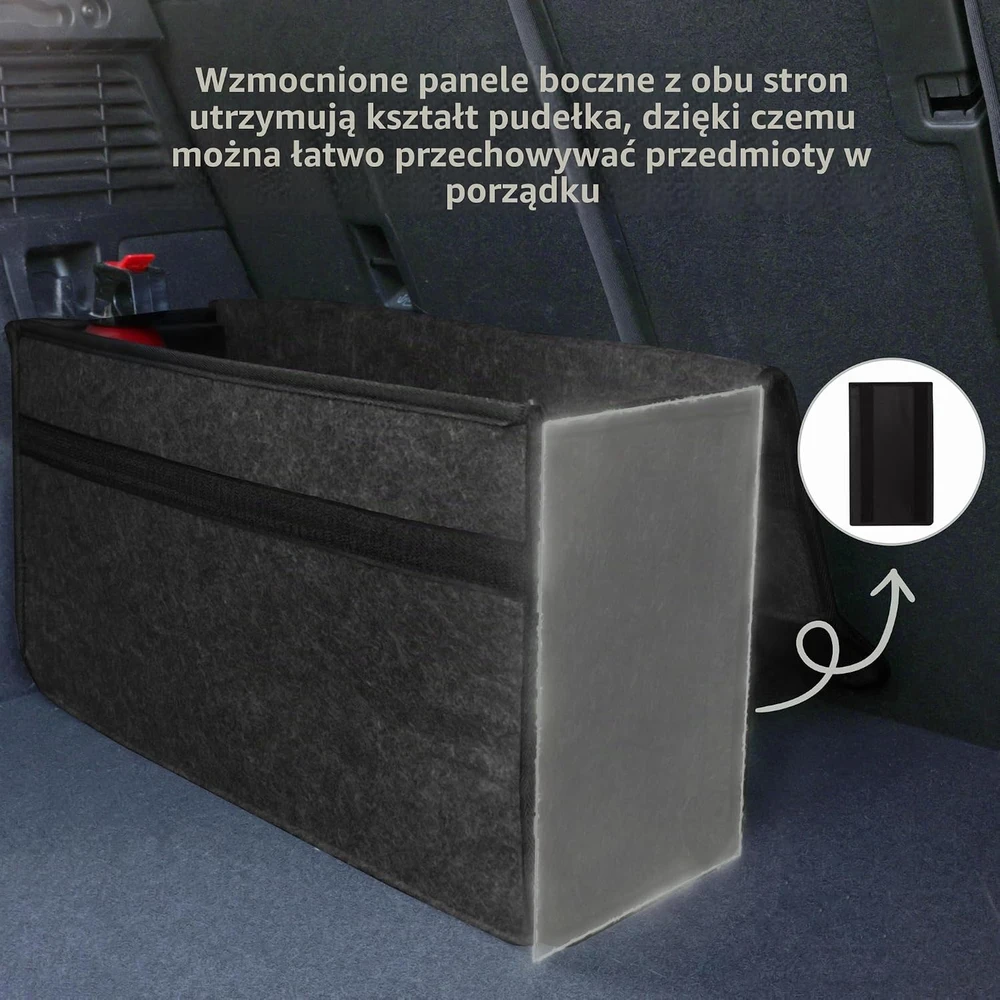 Einesin automobilio bagažinės organizatorius iš veltinio su lipniu tvirtinimu Einesin-118