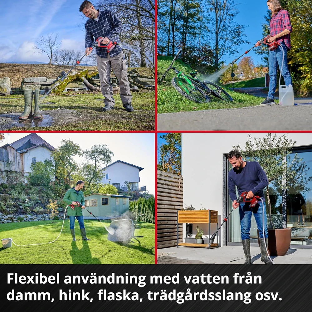 EINHELL AKUMULIATORINIS AUKŠTO SLĖGIO PLAUTUVAS 18/24 SOLO